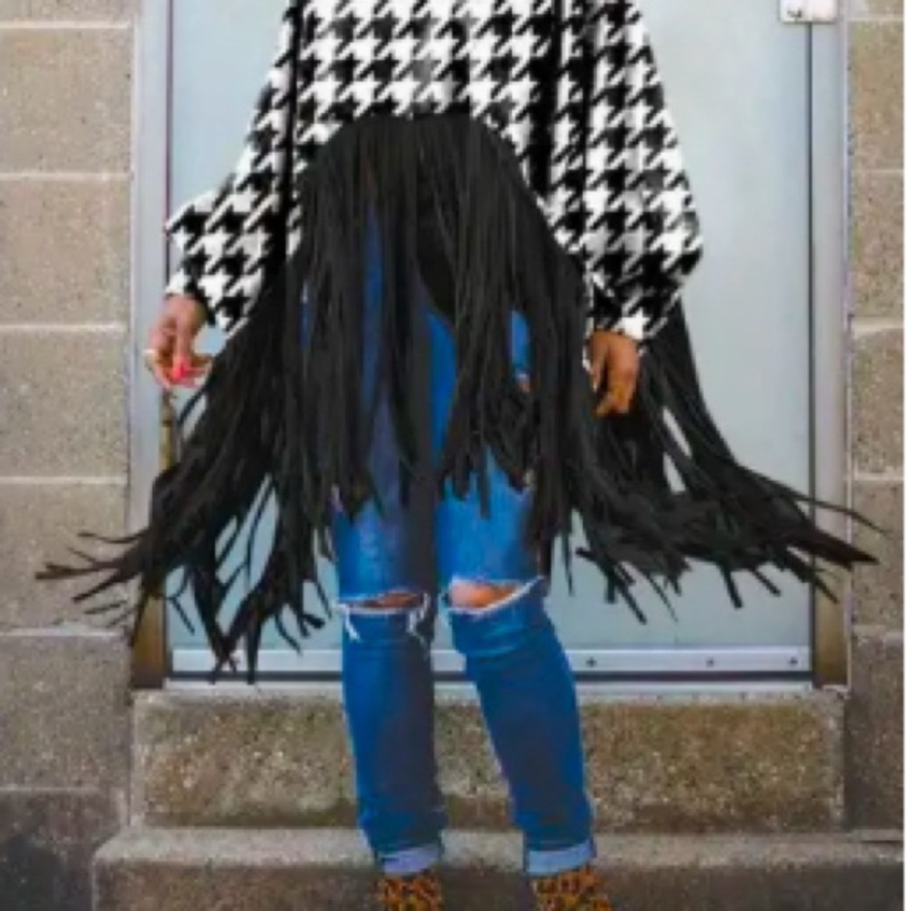 Poncho NWT one size Houndstoothooth